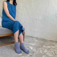 Load image into Gallery viewer, オーガニックコットン5本指 無地 ショート丈ソックス 23-25㎝