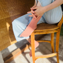 Load image into Gallery viewer, オーガニックコットン5本指 無地 クルー丈ソックス 23-25㎝