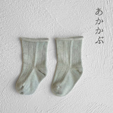 Charger l'image dans la galerie, オーガニックコットン フードテキスタイル ベビーソックス 10-12cm