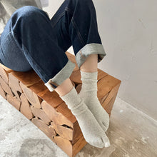 Load image into Gallery viewer, シルクメランジ足袋クルー丈ソックス 23-25cm