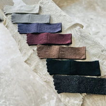 Load image into Gallery viewer, シルクメランジ5本指クルー丈ソックス 25-27cm