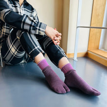 Load image into Gallery viewer, メリノウール足袋レイヤード ショート丈ソックス 23-25cm