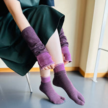 Load image into Gallery viewer, メリノウール足袋レイヤード ショート丈ソックス 23-25cm