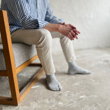 Load image into Gallery viewer, 和紙MIX 足袋 無地ミドル丈ソックス 25-27㎝