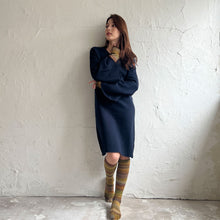 Load image into Gallery viewer, ウールかすり染め5本指ハイソックス 23-25cm