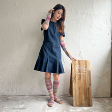 Load image into Gallery viewer, ウールかすり染めアームウォーマー ★フリーサイズ