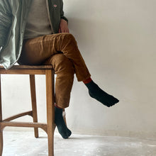 Load image into Gallery viewer, メリノウール5本指バイカラー クルー丈ソックス 25-27cm