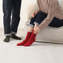 Load image into Gallery viewer, メリノウール リブ クルー丈ソックス 25-27cm