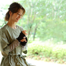 Load image into Gallery viewer, リネン バイカラー アームカバー ★フリーサイズ