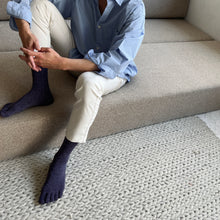 画像をギャラリービューアに読み込む, シルクメランジ5本指クルー丈ソックス 25-27cm