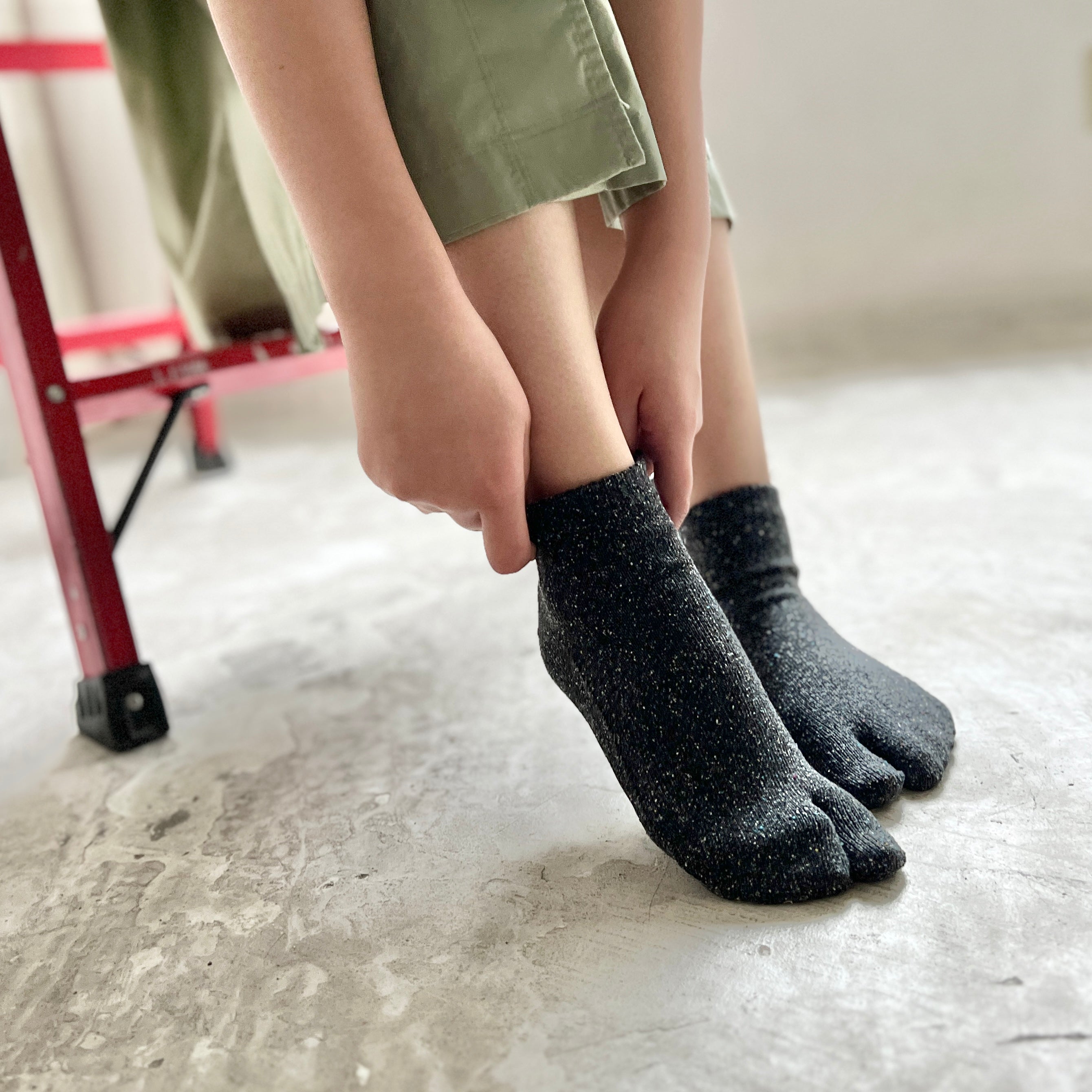 シルクメランジ足袋ショート丈ソックス　23-25cm