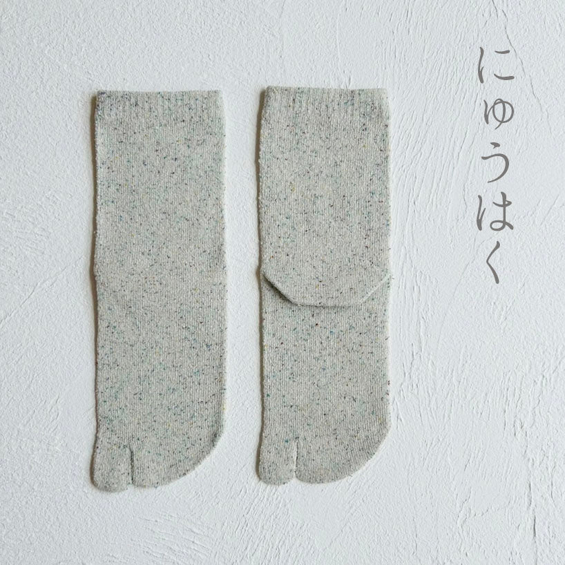 シルクメランジ足袋クルー丈ソックス　23-25cm