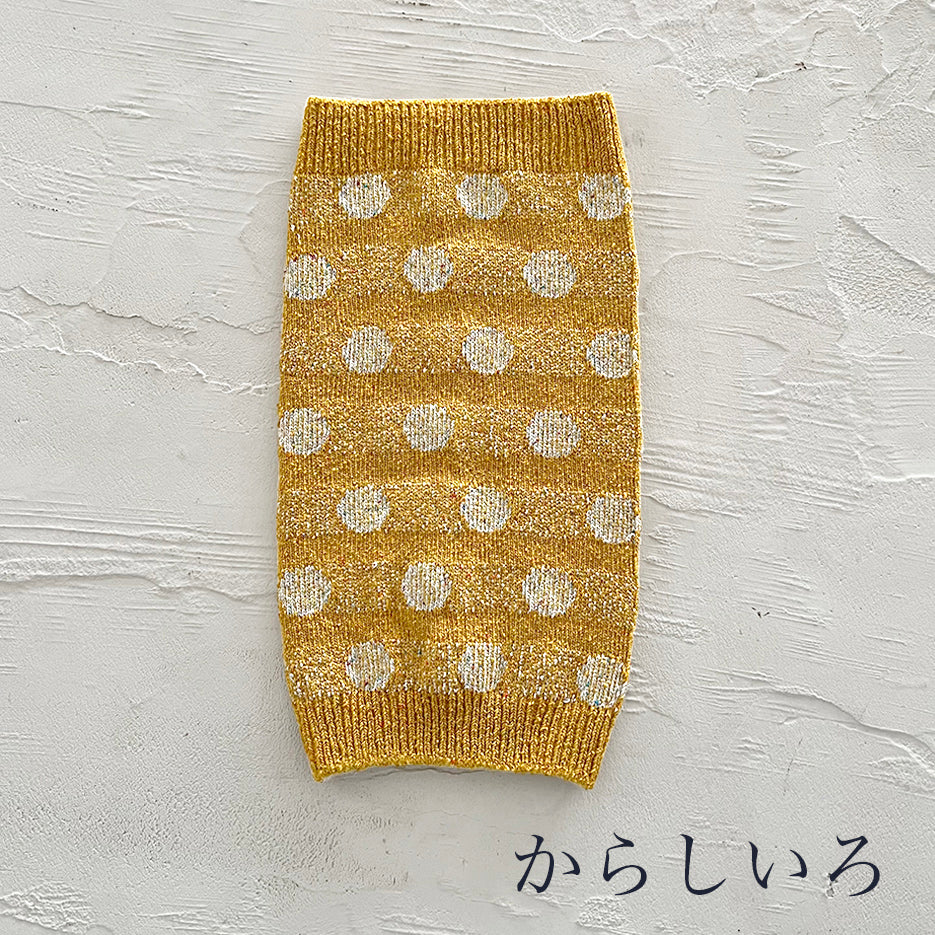 シルクメランジ ワンちゃん(超/小型犬）用 ロングタイプ 腹巻き ★水玉柄  S/M/Lサイズ