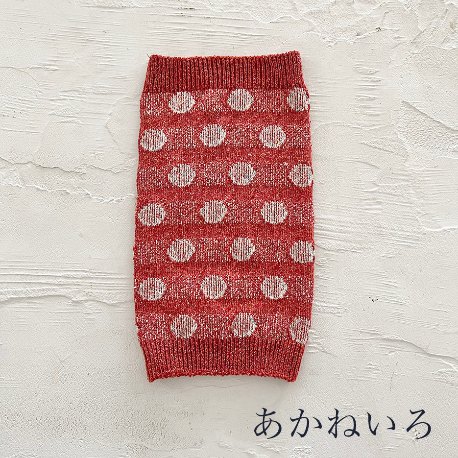 シルクメランジ ワンちゃん(超/小型犬）用 ロングタイプ 腹巻き ★水玉柄  S/M/Lサイズ