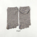 Chaussettes baskets 5 orteils lin/soie teinte Kasuri 25-27cm