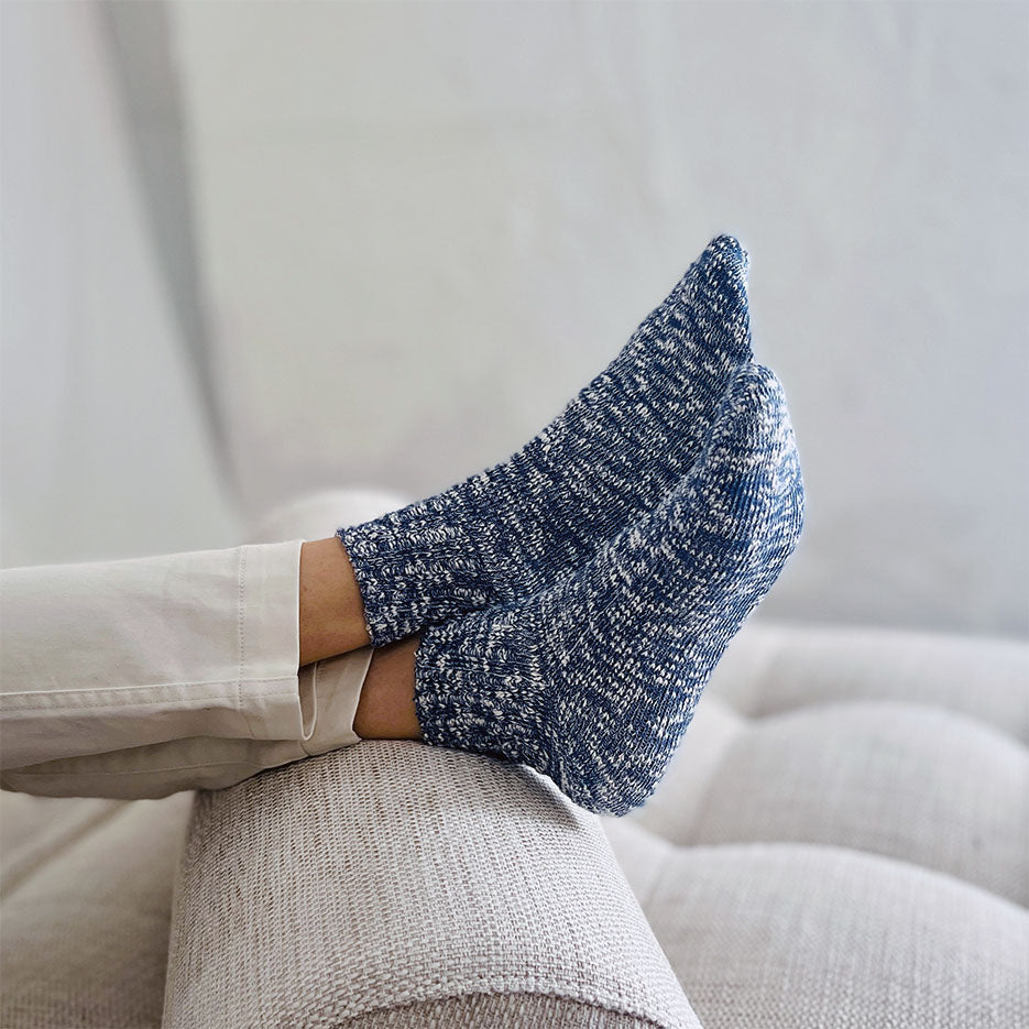 Chaussettes courtes flammées coton bio 25-27cm