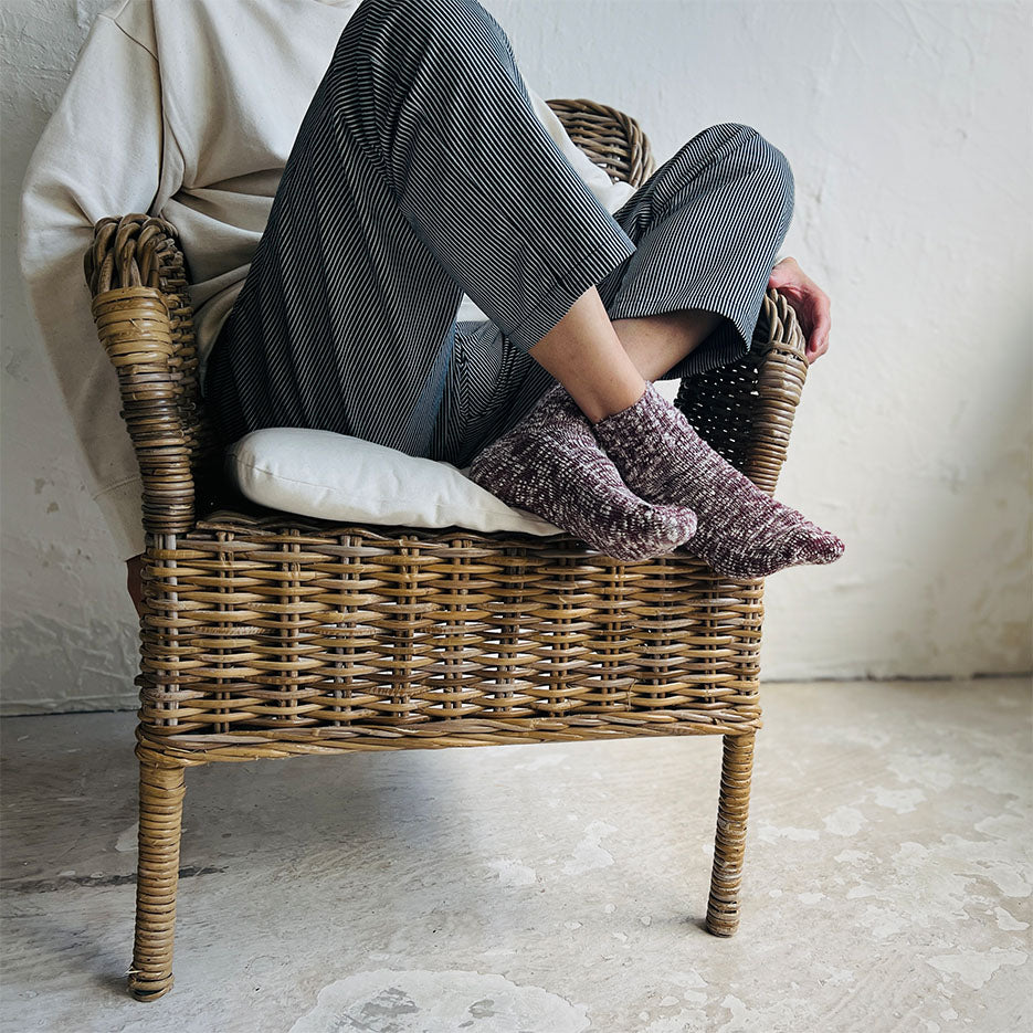Chaussettes courtes flammées coton bio 25-27cm